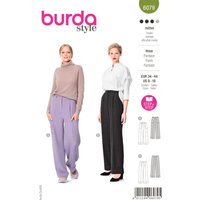 Patron Burda 6079 - pantalon avec pinces et ceinture en forme - Burda - Mondial Tissus