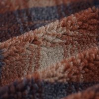 Tissu lainage polyester Sherpa carreaux tartan rouge - MT - Mondial Tissus