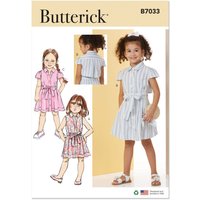 Patron Butterick B7033A robe boutonnée enfant 104-134 cm - Butterick - Mondial Tissus