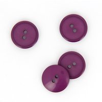 Boutons plats 2 trous bordeaux 15 mm - MT - Mondial Tissus