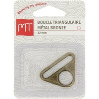 Boucle triangulaire 30mm bronze x1 - MT - Mondial Tissus