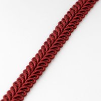 Galon traditionnel tressé 9mm rouge - Mondial Tissus