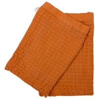 Lot de 2 gants de toilette nid d'abeille marron - MT - Mondial Tissus