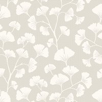 Tissu piqué taupe effet broderie gengko blanc - Mondial Tissus