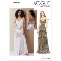 Patron V2139U5 robe lingerie pour femme du 44 au 52 - Vogue - Vogue - Mondial Tissus