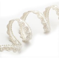 Galon lézarde brillant crème 11 mm - Mondial Tissus