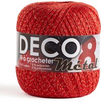 Pelote de fil à crocheter Déco8 Métal - Rouge - Mondial Tissus