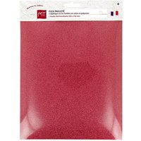 Feuille flex paillettes rose - MT - Mondial Tissus
