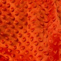 Tissu polaire minky Minnie pois uni orange vif - Mondial Tissus