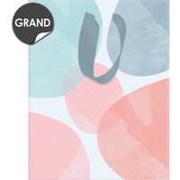 Sac cadeau grand format - bleu et rose pastel - Mondial Tissus