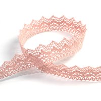 Ruban dentelle 25 mm rose saumon - MT - Mondial Tissus