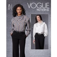 Patron Vogue V1726F5 Haut avec encolure drapée femme 44-52 - Vogue - Mondial Tissus