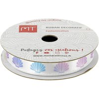 Bobine ruban satin coquillages 6 m X 6mm - MT - Mondial Tissus