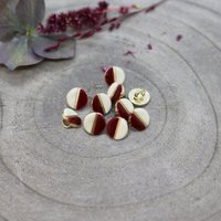 Lot de 5 boutons wink off white amarante 9 mm - Atelier Brunette - Atelier Brunette - Mondial Tissus