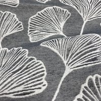 Tissu jacquard papyrus anthracite - Mondial Tissus