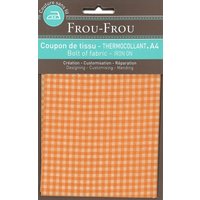 Tissu thermocollant A4 vichy orange - Frou Frou - Mondial Tissus