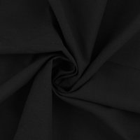 Tissu voile de coton uni bio noir - Mondial Tissus