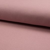 Maille Jersey coton gaufré épais uni rose pâle - Mondial Tissus