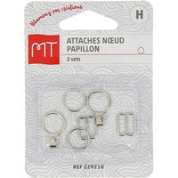 2 sets d'attaches nœud papillon argent - MT - Mondial Tissus