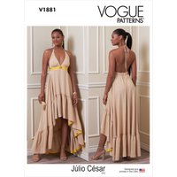 Patron Vogue 1881ZZ - robe dos nu du L au XXL - Vogue - Mondial Tissus