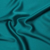 Tissu satin polyester stretch épais uni vert canard - Mondial Tissus