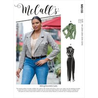 Patron McCall's 8155KK - Veste croisée avec col et revers du 54 au 60 (FR) - McCall's - Mondial Tissus