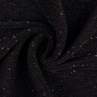 Maille plissée stretch sequins noir - Mondial Tissus