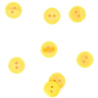 Boutons à bords pointillés jaune 11 mm - MT - Mondial Tissus