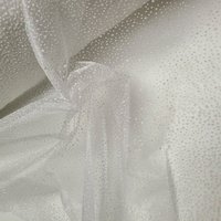 Tissu organza transparent mini flocon pailleté blanc - Mondial Tissus