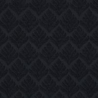 Tissu jacquard motifs lotus velours noir - Mondial Tissus