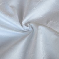 Tissu anti tache jacquard Losange palme blanc - Mondial Tissus