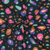 Maille jersey coton bio Animal Mark vert et rose - Nerida Hansen - Nerida Hansen - Mondial Tissus