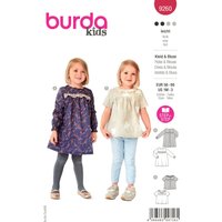 Patron BURDA 9260 Kids - Robe / blouse boutonnées dos - Burda - Mondial Tissus