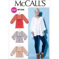 Patron McCall's 7345Y Patron de tops et tuniques froncés - Femme 34-42 - McCall's - Mondial Tissus