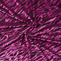 Tissu Velours dévoré imprimé zèbre rose - Mondial Tissus