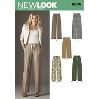 Patron New Look 6005 - pantalon femme - Newlook - Mondial Tissus