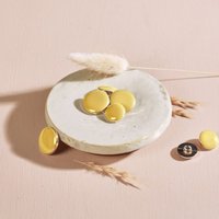 Lot de 5 boutons Dotty 15mm lemon - Atelier Brunette - Atelier Brunette - Mondial Tissus