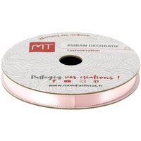 Bobine ruban satin rose poudré 6m X 6 mm - MT - Mondial Tissus