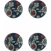 Lot de 4 boutons marguerites 18 mm bleu marine et bordeaux - Frou Frou - Mondial Tissus