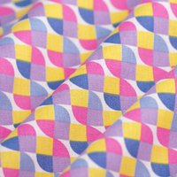 Tissu cretonne géométrique violet - MT - Mondial Tissus