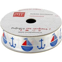 Bobine ruban satin bateaux 4m x 16 mm - MT - Mondial Tissus