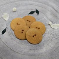 Lot de 5 Boutons Palm ocre 25 mm - Atelier Brunette - Atelier Brunette - Mondial Tissus