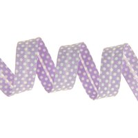 Biais à pois violet 20 mm - Mondial Tissus