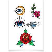 Planche de tatouages textiles effet tattoo - Textile Tattoo - Mondial Tissus