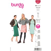 Patron Burda 6073 - jupe en trois longueurs avec ceinture élastiquée et forme ajustée - Burda - Mondial Tissus