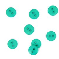 Boutons plats 2 trous vert 11 mm - MT - Mondial Tissus