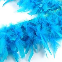 Ruban plumes au mètre couleur bleu ciel - Mondial Tissus