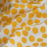 Tissu popeline viscose Pois irr jaune blanc - MT - Mondial Tissus