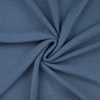 Maille tricot coton unie bleue - Mondial Tissus