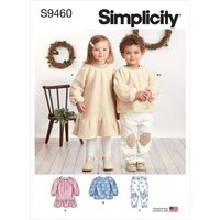 Patron Simplicity S9460 - Robe, Haut Pantalon Tout-Petits Enfants 1 An Et Demi - 8 Ans - Simplicity - Mondial Tissus
